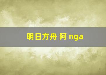 明日方舟 阿 nga